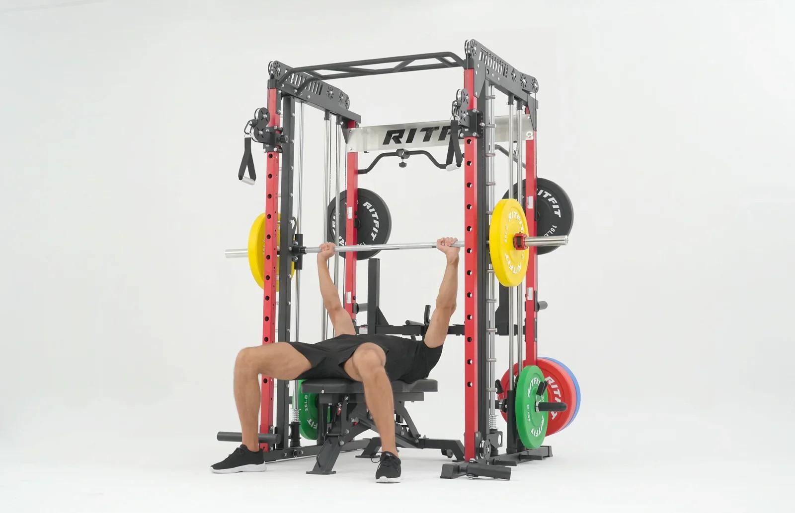 RITFIT M1 Pro/2.0 Multi-functional Smith Machine with Modern Steel Frame, Powerful Storage System, Smooth Cable Crossover System, Lat Pulldown Machine for Home Gym Strength Training, Home Exercise Equipment RITFIT M1 Pro/2.0 Multi-functional Smith Machine with Modern Steel Frame, Powerful Storage System, Smooth Cable Crossover System, Lat Pulldown Machine for Home Gym Strength Training, Home Exercise Equipment
