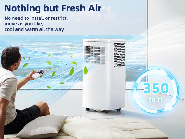 2026 New Model Fast Cooling: Antarctic Star Portable Air Conditioner 8000 BTU (ASHRAE), Remote Control, 2 Fan Speeds, Quiet Operation, Cools 200 sq.ft, 24H Timer, Fan Mode for Bedroom Office Home Dorm summerwins 2026 New Model Fast Cooling: Antarctic Star Portable Air Conditioner 8000 BTU (ASHRAE), Remote Control, 2 Fan Speeds, Quiet Operation, Cools 200 sq.ft, 24H Timer, Fan Mode for Bedroom Office Home Dorm summerwins