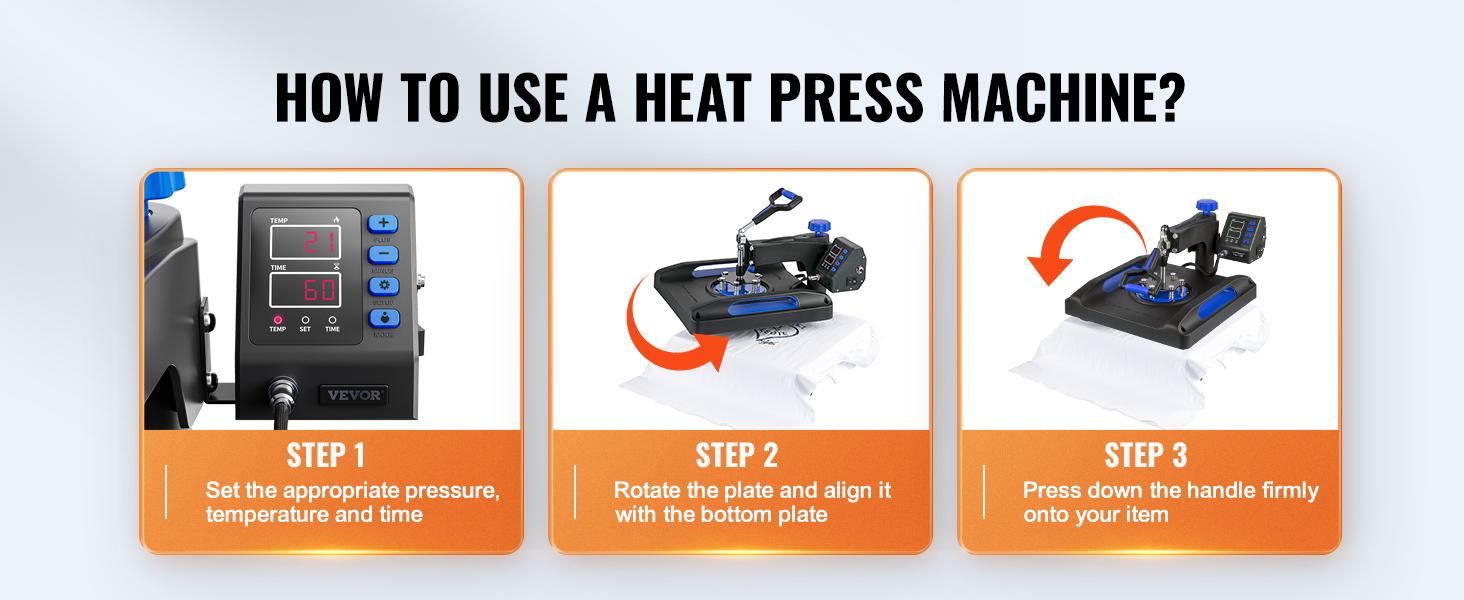 【fathersdaygift】VEVOR Heat Press Machine 15 x 15 Inch 8 in 1 Heat Press 800W Sublimation Machine 360° Rotation Swing Away 8 in 1 Shirt Printing Machine Dual-Tube Heating for DIY T-Shirts Cap & Mugs 【fathersdaygift】VEVOR Heat Press Machine 15 x 15 Inch 8 in 1 Heat Press 800W Sublimation Machine 360° Rotation Swing Away 8 in 1 Shirt Printing Machine Dual-Tube Heating for DIY T-Shirts Cap & Mugs