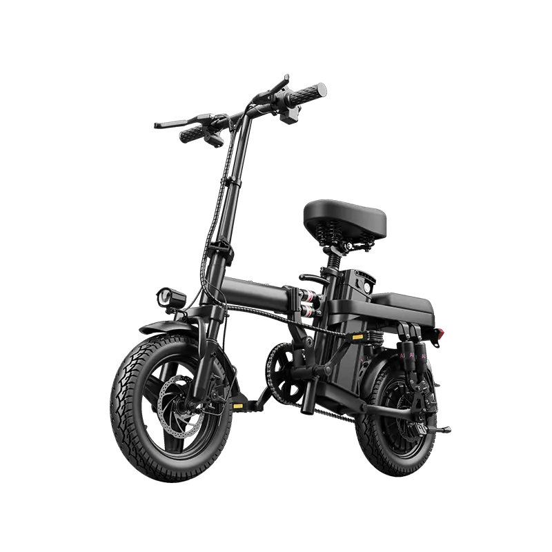 Bicicleta eléctrica plegable con motor de 500 W y neumáticos de 14 pulgadas