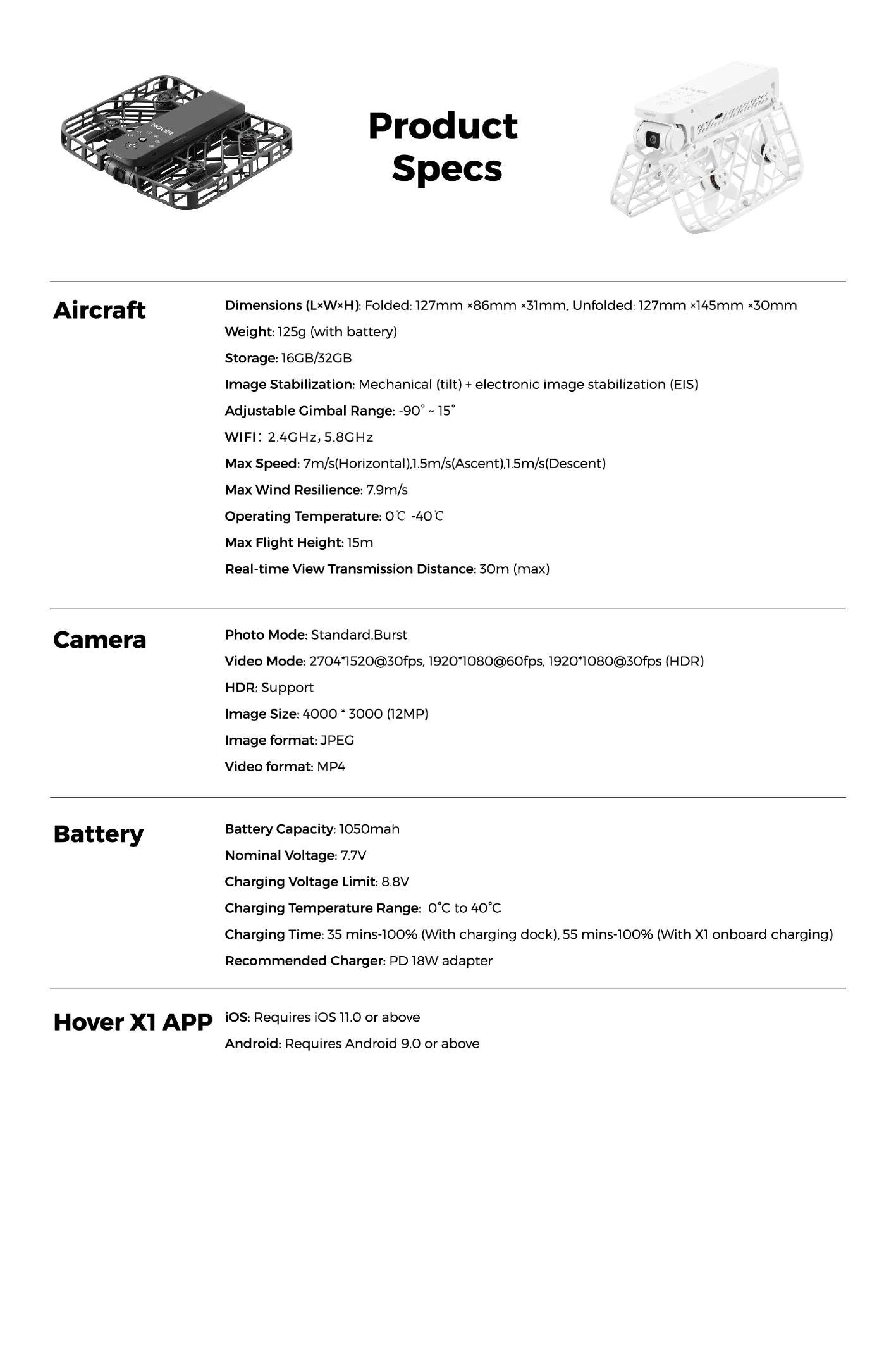 HOVERAir X1 Pocket-Sized Self-Flying Camera Lightweight Quadcopter with 5 Pre-Programmed Flights Foldable Design 125g Portable Electronic Handbag Mechanical Recording Drone HOVERAir X1 Pocket-Sized Self-Flying Camera Lightweight Quadcopter with 5 Pre-Programmed Flights Foldable Design 125g Portable Electronic Handbag Mechanical Recording Drone