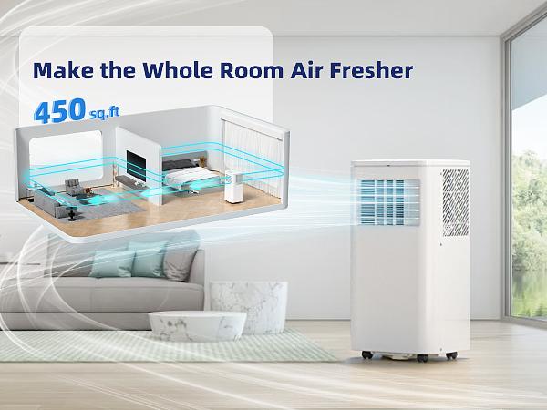 2026 New Model Fast Cooling: Antarctic Star Portable Air Conditioner 8000 BTU (ASHRAE), Remote Control, 2 Fan Speeds, Quiet Operation, Cools 200 sq.ft, 24H Timer, Fan Mode for Bedroom Office Home Dorm summerwins 2026 New Model Fast Cooling: Antarctic Star Portable Air Conditioner 8000 BTU (ASHRAE), Remote Control, 2 Fan Speeds, Quiet Operation, Cools 200 sq.ft, 24H Timer, Fan Mode for Bedroom Office Home Dorm summerwins