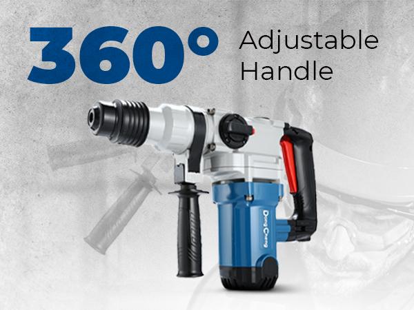 【5-year warranty】DongCheng 1-1/8 Inch SDS-Plus Rotary Hammer Drill with Safety Clutch, 9.2 Amp Heavy Duty Corded Demolition Hammer for Concrete, 3.6 Joules, Including 3 Drill Bits, Flat Chisels and Point Chisels Power Tools 【5-year warranty】DongCheng 1-1/8 Inch SDS-Plus Rotary Hammer Drill with Safety Clutch, 9.2 Amp Heavy Duty Corded Demolition Hammer for Concrete, 3.6 Joules, Including 3 Drill Bits, Flat Chisels and Point Chisels Power Tools