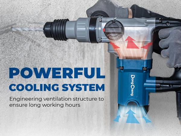 【5-year warranty】DongCheng 1-1/8 Inch SDS-Plus Rotary Hammer Drill with Safety Clutch, 9.2 Amp Heavy Duty Corded Demolition Hammer for Concrete, 3.6 Joules, Including 3 Drill Bits, Flat Chisels and Point Chisels Power Tools 【5-year warranty】DongCheng 1-1/8 Inch SDS-Plus Rotary Hammer Drill with Safety Clutch, 9.2 Amp Heavy Duty Corded Demolition Hammer for Concrete, 3.6 Joules, Including 3 Drill Bits, Flat Chisels and Point Chisels Power Tools