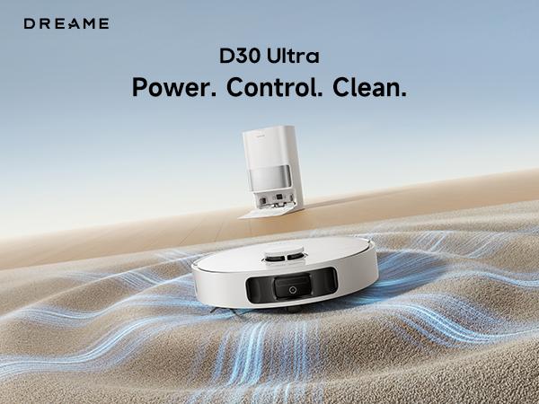 DREAME D30 Ultra Robot Vacuum and Mop, 25,000Pa Powerful Suction, All-in-One Base Station with 100 Days Auto-Empty, MopExtend Tech for Edge Cleaning, Smart Obstacle Avoidance, White DREAME D30 Ultra Robot Vacuum and Mop, 25,000Pa Powerful Suction, All-in-One Base Station with 100 Days Auto-Empty, MopExtend Tech for Edge Cleaning, Smart Obstacle Avoidance, White
