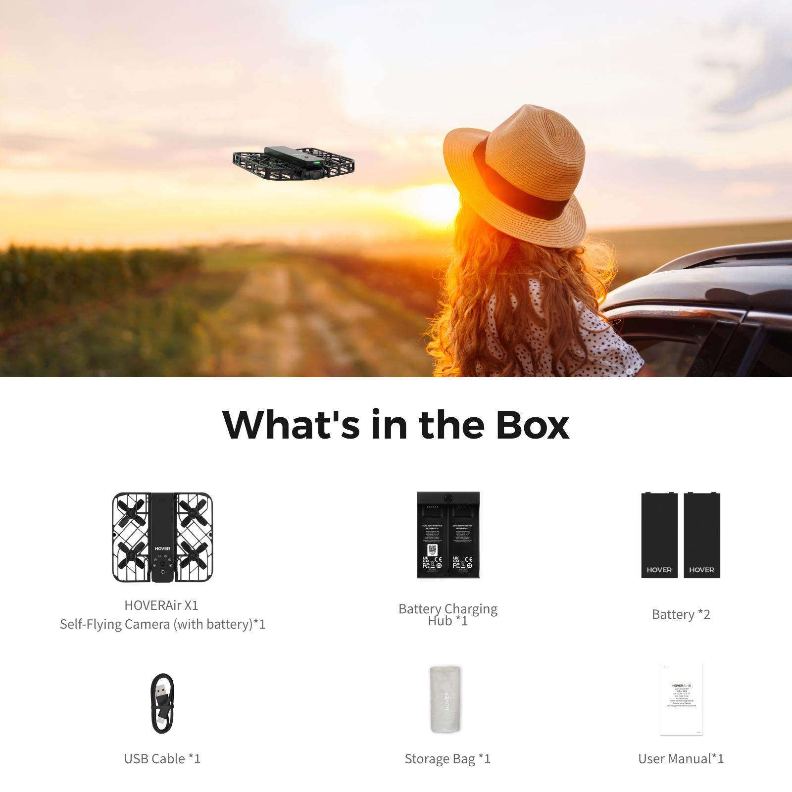 HOVERAir X1 Pocket-Sized Self-Flying Camera Lightweight Quadcopter with 5 Pre-Programmed Flights Foldable Design 125g Portable Electronic Handbag Mechanical Recording Drone HOVERAir X1 Pocket-Sized Self-Flying Camera Lightweight Quadcopter with 5 Pre-Programmed Flights Foldable Design 125g Portable Electronic Handbag Mechanical Recording Drone
