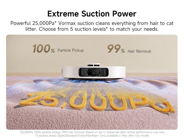 DREAME D30 Ultra Robot Vacuum and Mop, 25,000Pa Powerful Suction, All-in-One Base Station with 100 Days Auto-Empty, MopExtend Tech for Edge Cleaning, Smart Obstacle Avoidance, White DREAME D30 Ultra Robot Vacuum and Mop, 25,000Pa Powerful Suction, All-in-One Base Station with 100 Days Auto-Empty, MopExtend Tech for Edge Cleaning, Smart Obstacle Avoidance, White