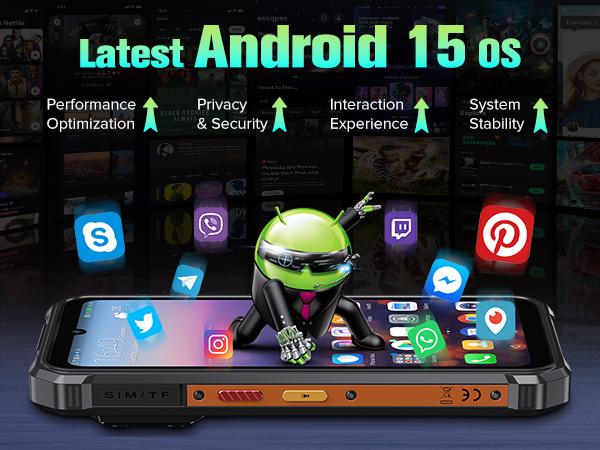 FOSSIBOT F110L Rugged Phone Android 15, 128dB Louder Speaker, 10000mAh Battery Cell Phone Unlocked, 12GB+128GB/2TB Rugged Phone, 6.745" Display Smartphone, 50MP Camera, Dual SIM/OTG/NFC/IP68/IP69K fathersdaygift