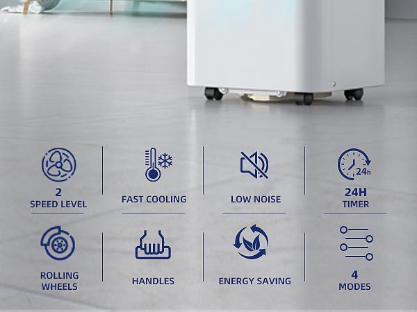 2026 New Model Fast Cooling: Antarctic Star Portable Air Conditioner 8000 BTU (ASHRAE), Remote Control, 2 Fan Speeds, Quiet Operation, Cools 200 sq.ft, 24H Timer, Fan Mode for Bedroom Office Home Dorm summerwins 2026 New Model Fast Cooling: Antarctic Star Portable Air Conditioner 8000 BTU (ASHRAE), Remote Control, 2 Fan Speeds, Quiet Operation, Cools 200 sq.ft, 24H Timer, Fan Mode for Bedroom Office Home Dorm summerwins