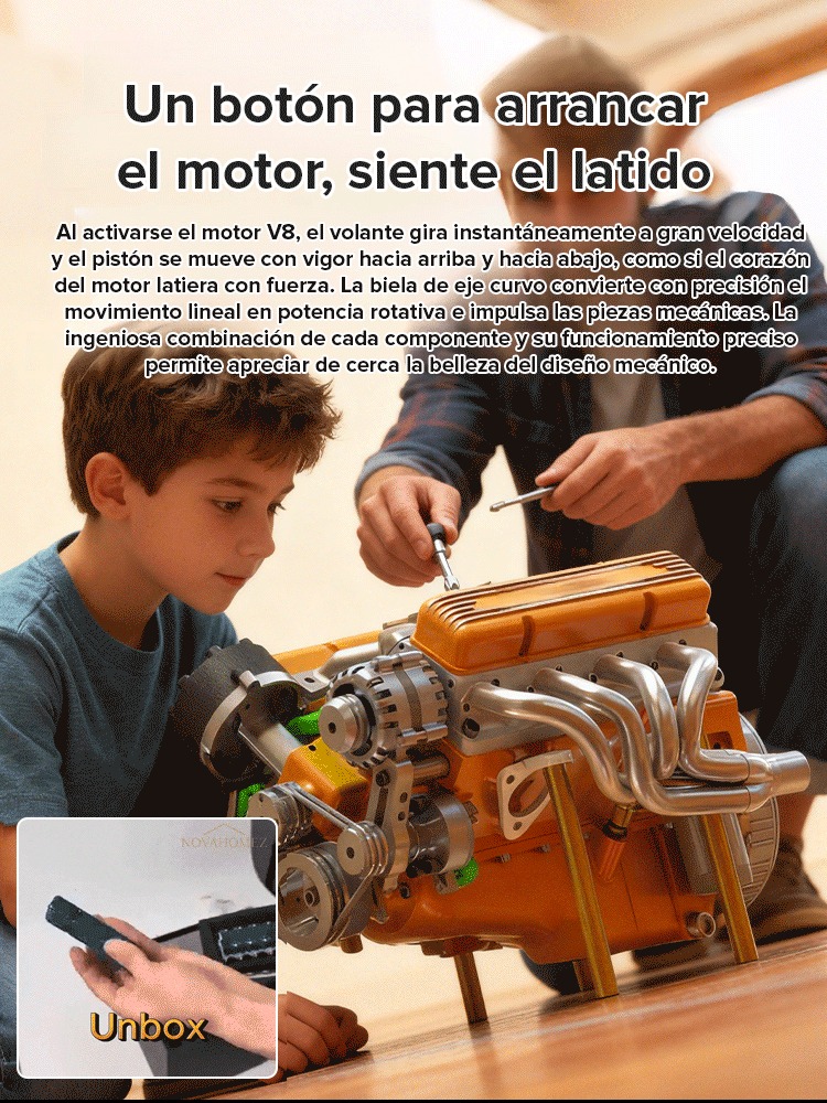 Nuevo modelo de adorno motor V8