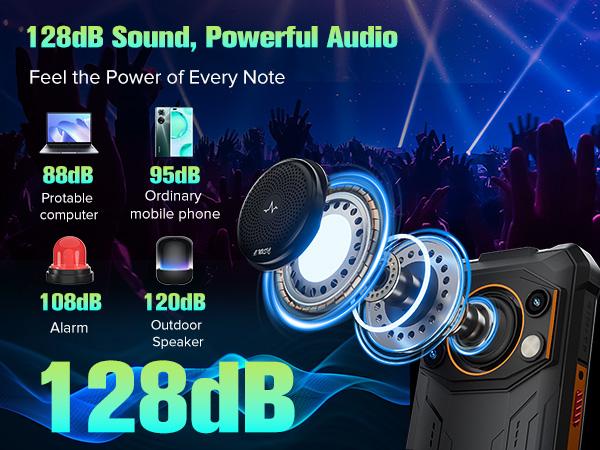 FOSSIBOT F110L Rugged Phone Android 15, 128dB Louder Speaker, 10000mAh Battery Cell Phone Unlocked, 12GB+128GB/2TB Rugged Phone, 6.745" Display Smartphone, 50MP Camera, Dual SIM/OTG/NFC/IP68/IP69K fathersdaygift
