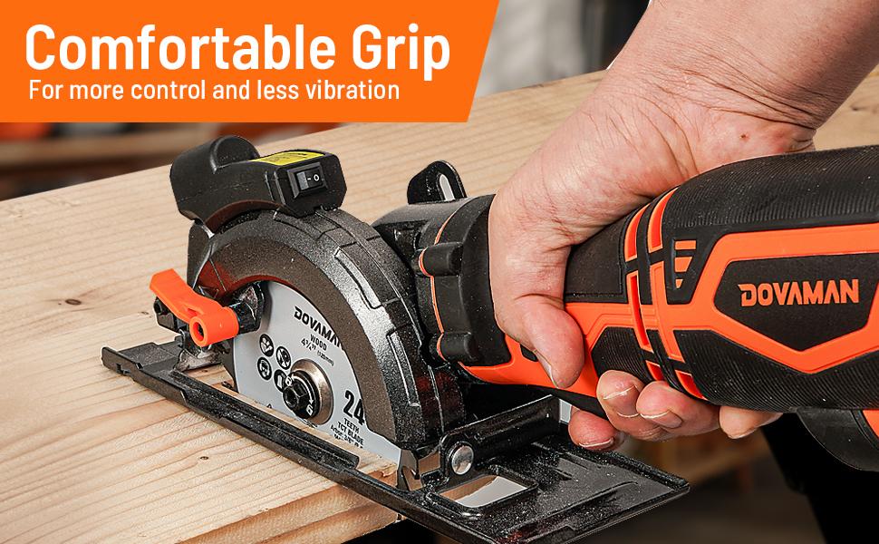 DOVAMAN Circular Saw, 5.8A 4-1/2" w/Laser, Auxiliary Handle, 6 Saw Blades(4½", 4¾") Max Cutting Depth 1-11/16", Wood, Soft Metal, Plastic, Tile-MCS01A,#Summervibes DOVAMAN Circular Saw, 5.8A 4-1/2" w/Laser, Auxiliary Handle, 6 Saw Blades(4½", 4¾") Max Cutting Depth 1-11/16", Wood, Soft Metal, Plastic, Tile-MCS01A,#Summervibes
