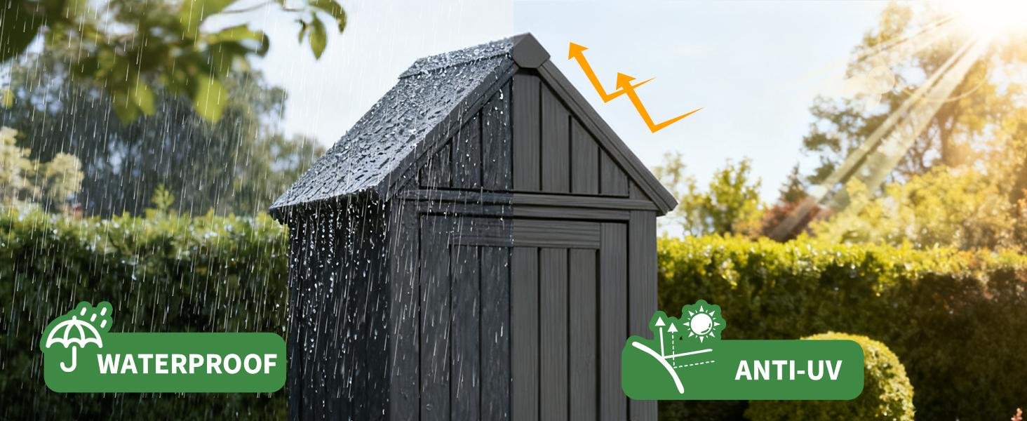 Outdoor Storage Cabinet, Cleaning Cabinet, Tool Cabinet, Rainproof and Waterproof, Sunproof for US Backyards & Patios, Garden Tool Room, Backyard Storage Box