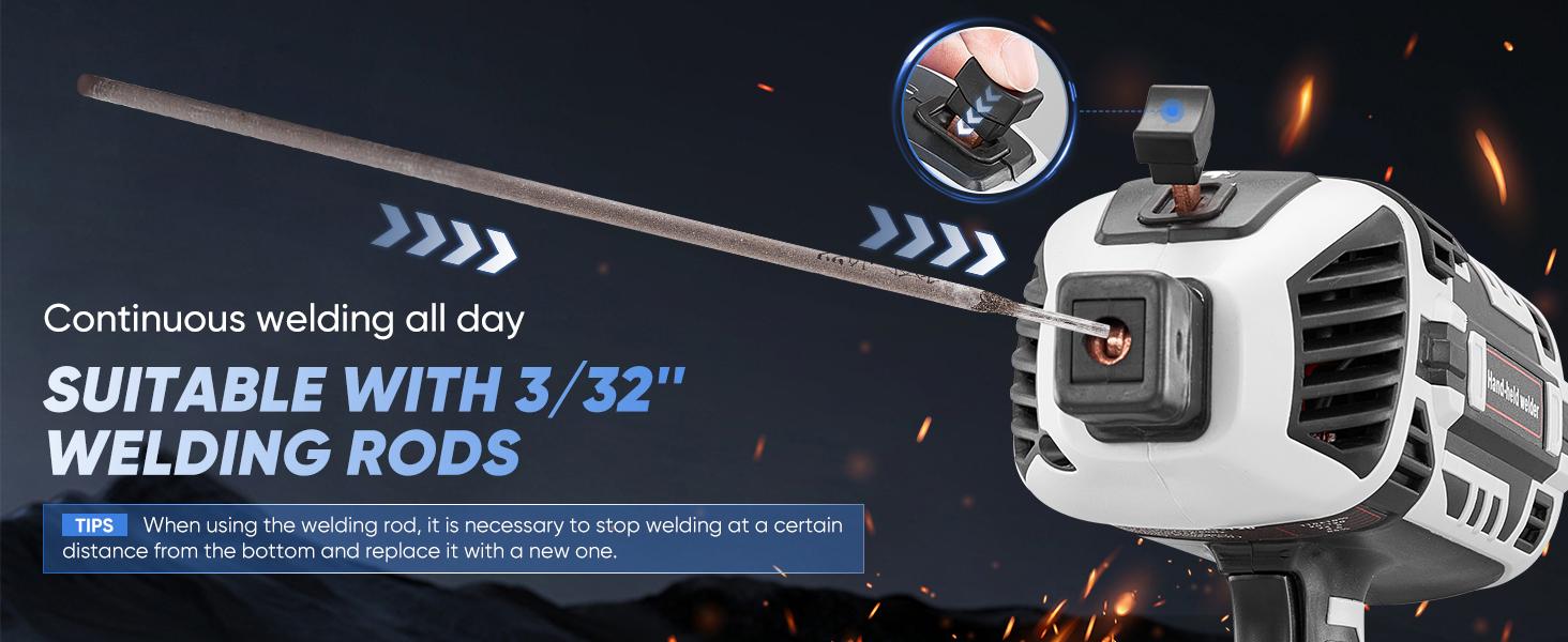 FIRMOAK Portable Electric ARC Welding Machine - 110V Handheld IGBT Inverter Welder, 5 Variable Current Adjustment, 3/32" Wire Rod Compatibility, Complete Tools Kit for Home & Auto Repair FIRMOAK Portable Electric ARC Welding Machine - 110V Handheld IGBT Inverter Welder, 5 Variable Current Adjustment, 3/32" Wire Rod Compatibility, Complete Tools Kit for Home & Auto Repair