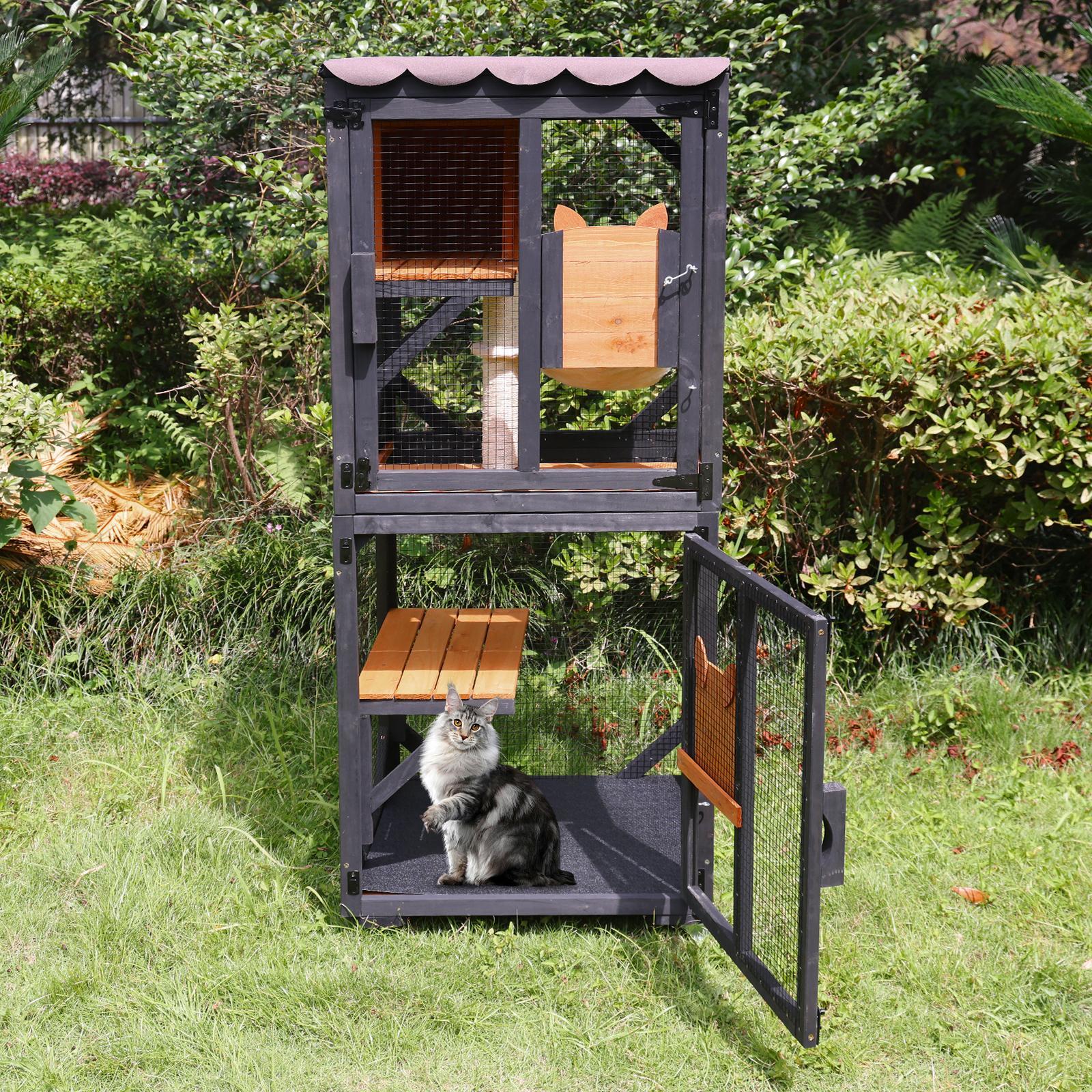 Aivituvin-Large/Medium Outdoor Cat Enclosure With wheels,Catio,Scratching Post and Hammock,Cat Enclosure For Indoor Cat,Patio furniture set,outdooor cat furniture Aivituvin-Large/Medium Outdoor Cat Enclosure With wheels,Catio,Scratching Post and Hammock,Cat Enclosure For Indoor Cat,Patio furniture set,outdooor cat furniture