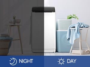 ROVSUN 17.8/25/30LBS Portable Washing Machine, Full-Automatic Electric Laundry Machine with Stainless Steel Drum, 110V Compact Washer, Washer and Dryer Combo with Drain Pump for Apartment, Dorms, RV, 400W ROVSUN 17.8/25/30LBS Portable Washing Machine, Full-Automatic Electric Laundry Machine with Stainless Steel Drum, 110V Compact Washer, Washer and Dryer Combo with Drain Pump for Apartment, Dorms, RV, 400W