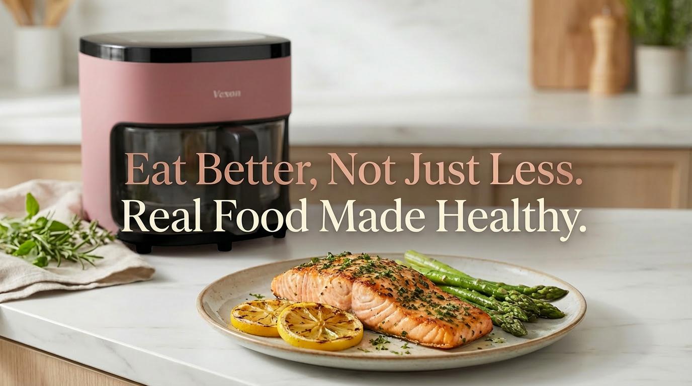VEXON Aesthetic Pink Glass Air Fryer 4.5QT – 6-in-1 Digital Air Fryer with Viewing Window, 97% Less Oil, Quiet & Easy Clean, A Perfect Gift for your girl VEXON Aesthetic Pink Glass Air Fryer 4.5QT – 6-in-1 Digital Air Fryer with Viewing Window, 97% Less Oil, Quiet & Easy Clean, A Perfect Gift for your girl