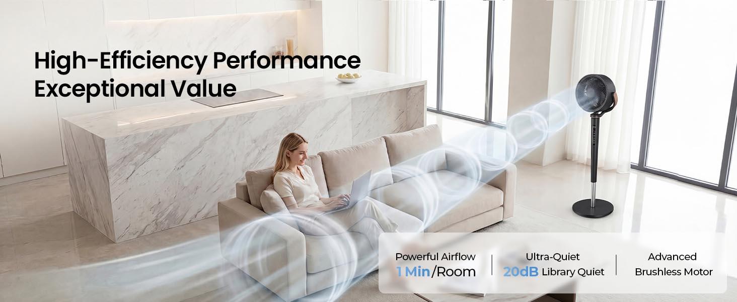 TEHANLD Fan for Bedroom, 120° Oscillating Standing Fans, Quiet Floor Fan with DC Motor, 100ft Pedestal Fans for Room, 16 Speeds, 4 modes, 20dB, 37-45" Adjustable Height, 12H Timer,With ambient lighting TEHANLD Fan for Bedroom, 120° Oscillating Standing Fans, Quiet Floor Fan with DC Motor, 100ft Pedestal Fans for Room, 16 Speeds, 4 modes, 20dB, 37-45" Adjustable Height, 12H Timer,With ambient lighting