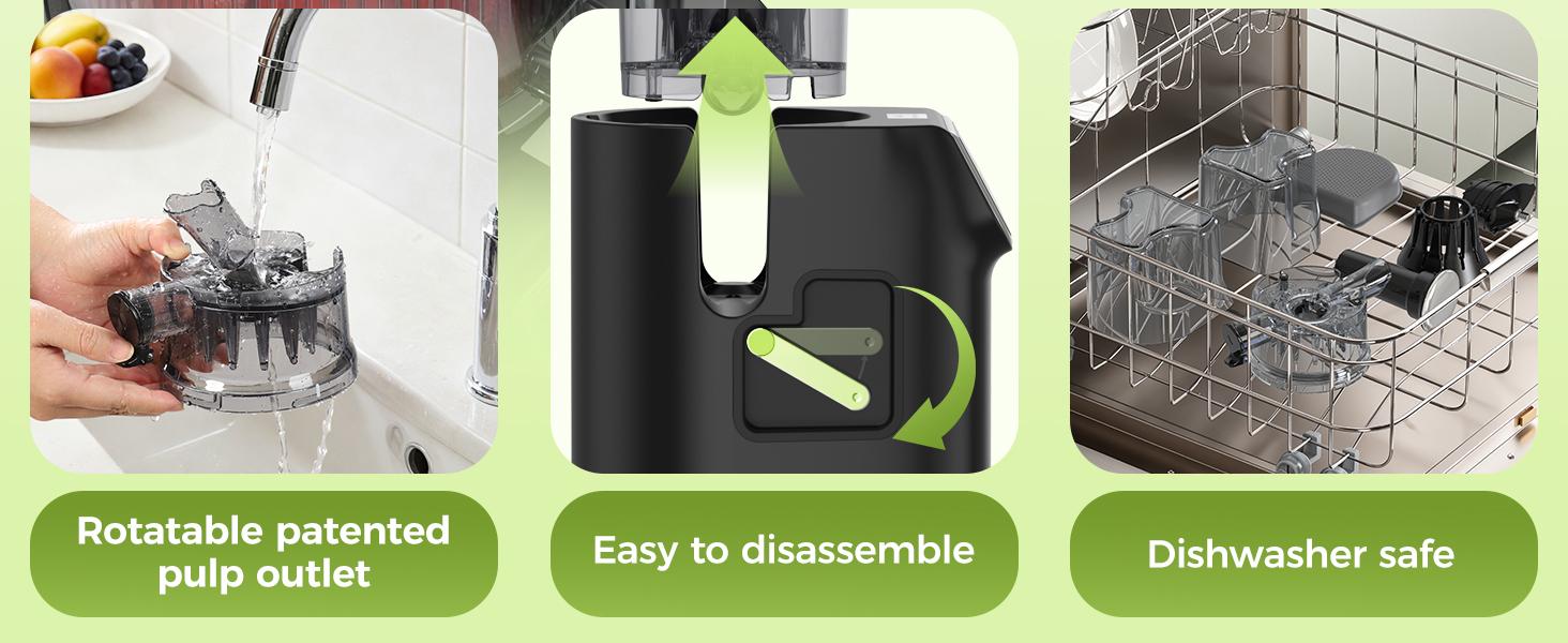 TUUMIIST Cold Press Juicer, 100oz Large Capacity, Touch Screen or Manual Option, 6.5" Wide Chute for Whole Fruits, High-Yield Slow Masticating Juicer, Gift for Her & Him，Easy to Clean & Quiet