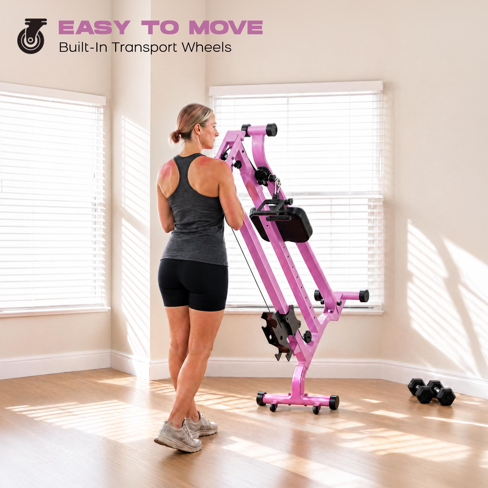 TOUSAINS Foldable Lat Pulldown & Low Row Cable Machine — 330LBS Capacity Foldable LAT Tower for Home Gym, Cable & Row System with Dumbbell Clamps TOUSAINS Foldable Lat Pulldown & Low Row Cable Machine — 330LBS Capacity Foldable LAT Tower for Home Gym, Cable & Row System with Dumbbell Clamps
