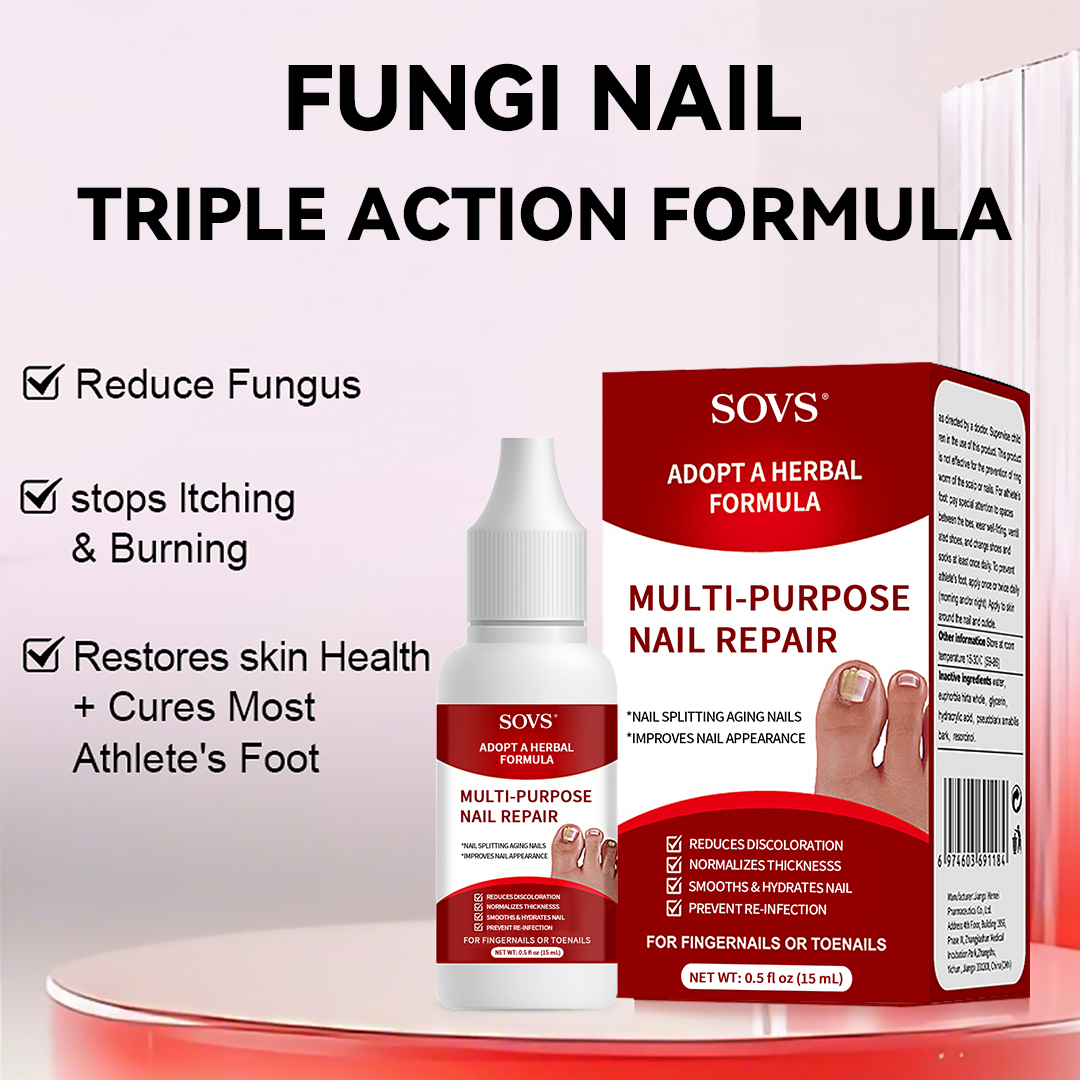 SOVS Toenail Fungus Treatment Extra Strength, Antifungal Solution for Toenail or Fingernail, Triple Action Formula for Remove Fungal, Repair and Renewal Damaged Nails, 0.5 Fl Oz