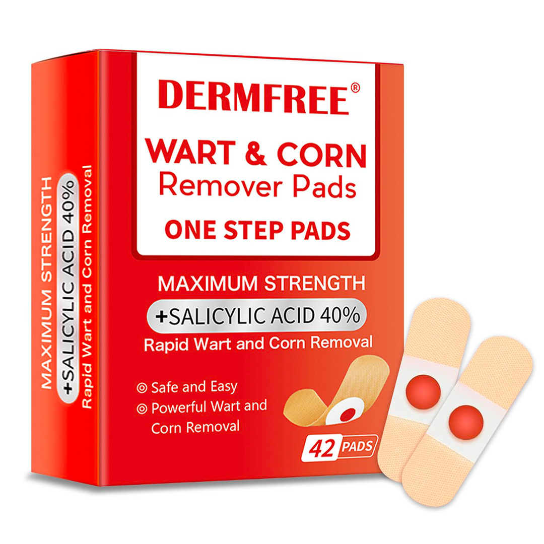 DERMFREE Wart & Corn Remover Pads - One Step Topical Pads