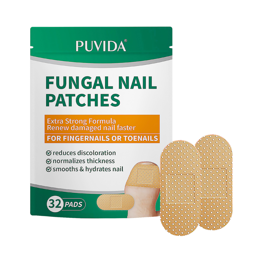 PUVIDA Fungal Nail Patches, 32 Pads Extra Strength Nail Repair Strips for Toenail & Fingernail, Restores Discolored, Thickened, Brittle Nails, 8-Week Nail Renewal Treatment