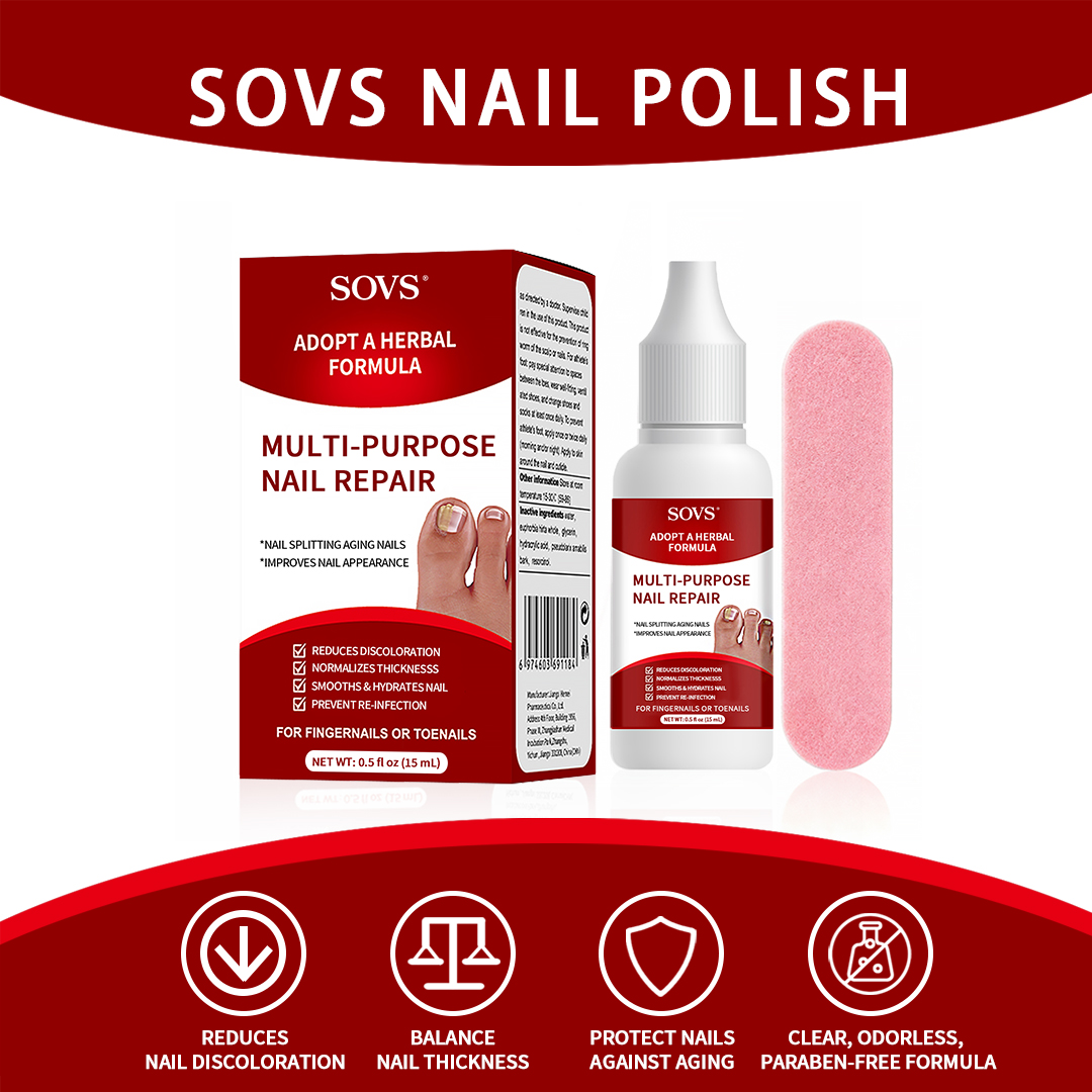 SOVS Toenail Fungus Treatment Extra Strength, Antifungal Solution for Toenail or Fingernail, Triple Action Formula for Remove Fungal, Repair and Renewal Damaged Nails, 0.5 Fl Oz