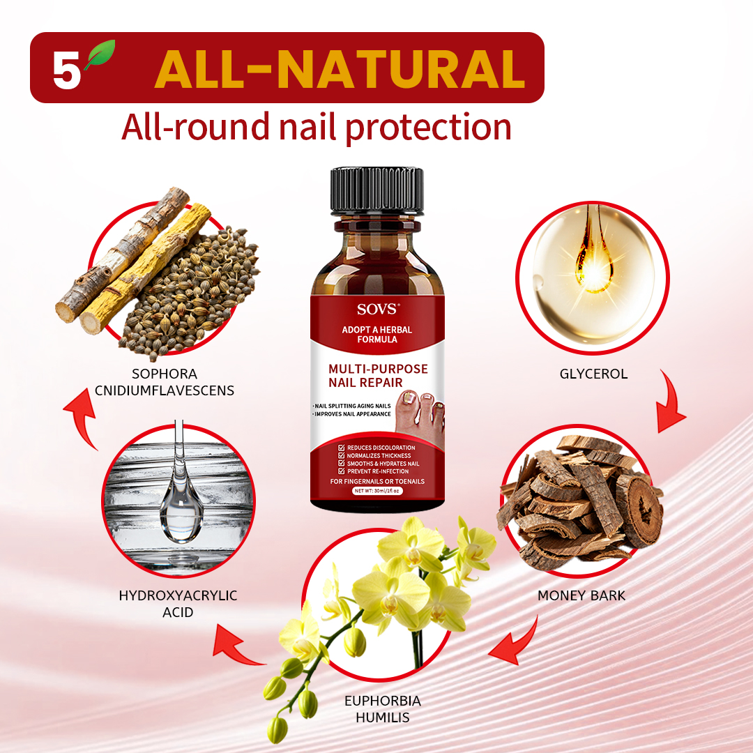 SOVS Toenail Fungus Treatment Extra Strength ,Antifungal Solution ,Triple Action Formula for Damaged Nails, Multi-Purpose Nail Repair,1 Fl Oz Manicure Therapy