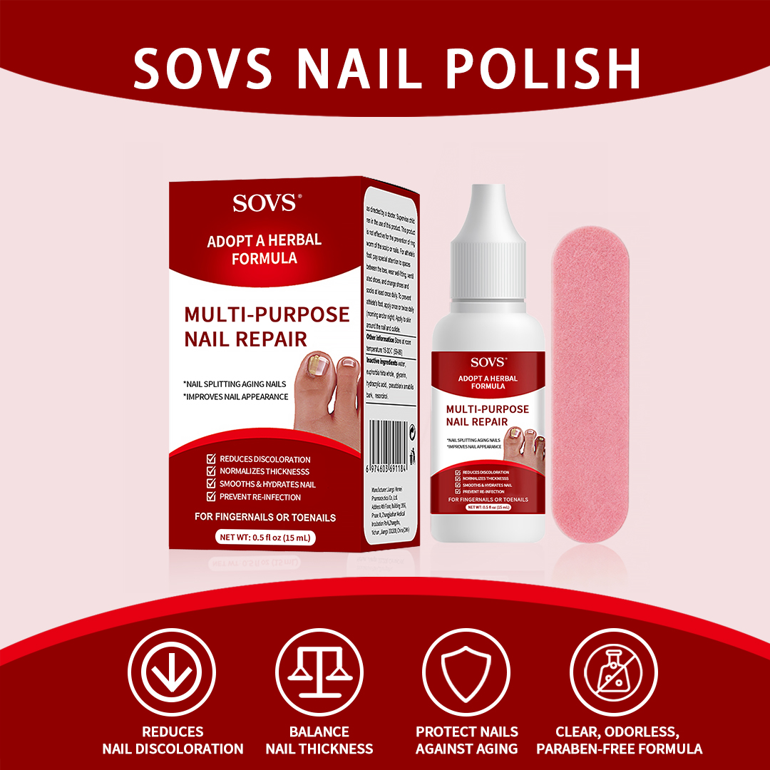 SOVS Toenail Fungus Treatment Extra Strength, Antifungal Solution for Toenail or Fingernail, Triple Action Formula for Remove Fungal, Repair and Renewal Damaged Nails, 0.5 Fl Oz