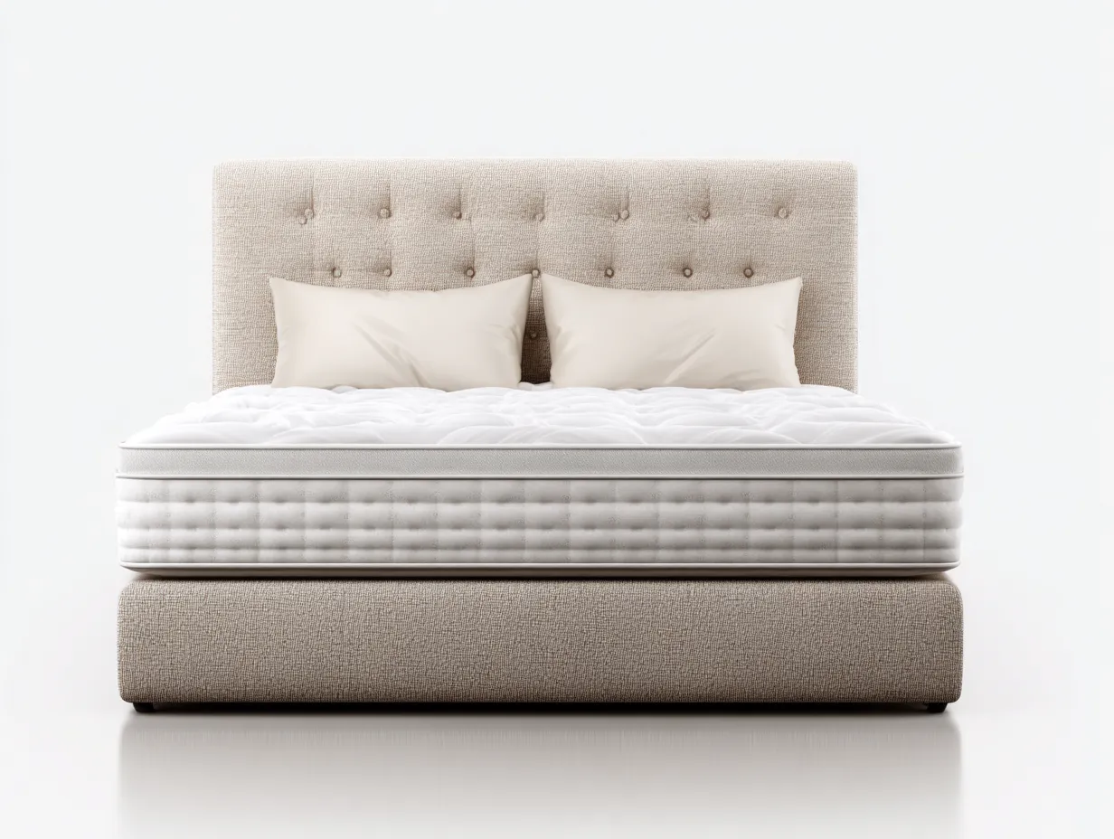 Camas dobles madera-tela-200x180x100 cm-beige-diseño moderno acolchado-Jaravaabode