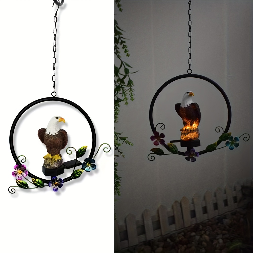 Eagle Solar LED Hanging Lights, Solar Garden Lights, Outdoor Decor, Resin Garden Waterproof Decorations