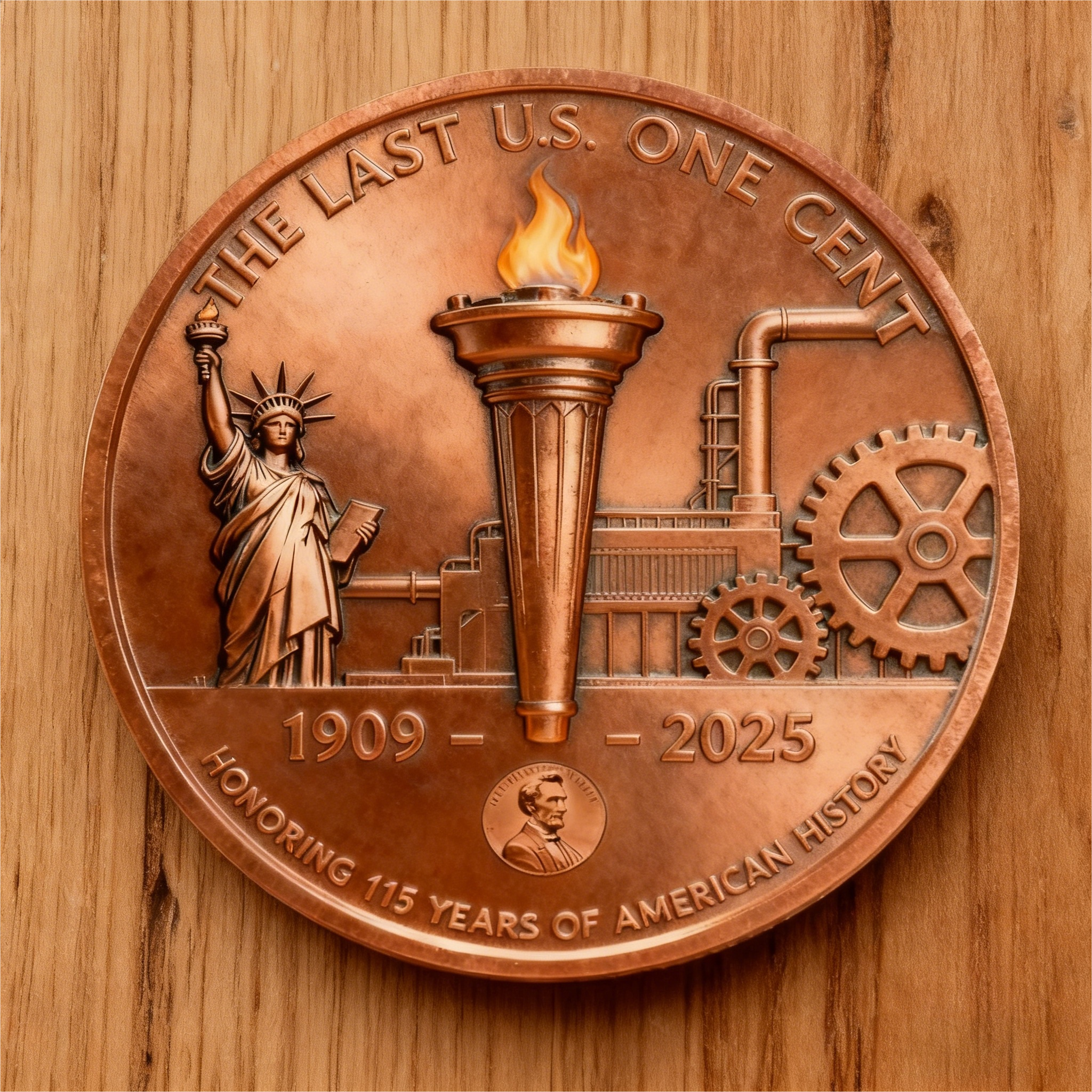 Lincoln Final Penny – 11/12 Philadelphia Mint Limited Edition Collectible Coin | Final Issue Commemorative 2025