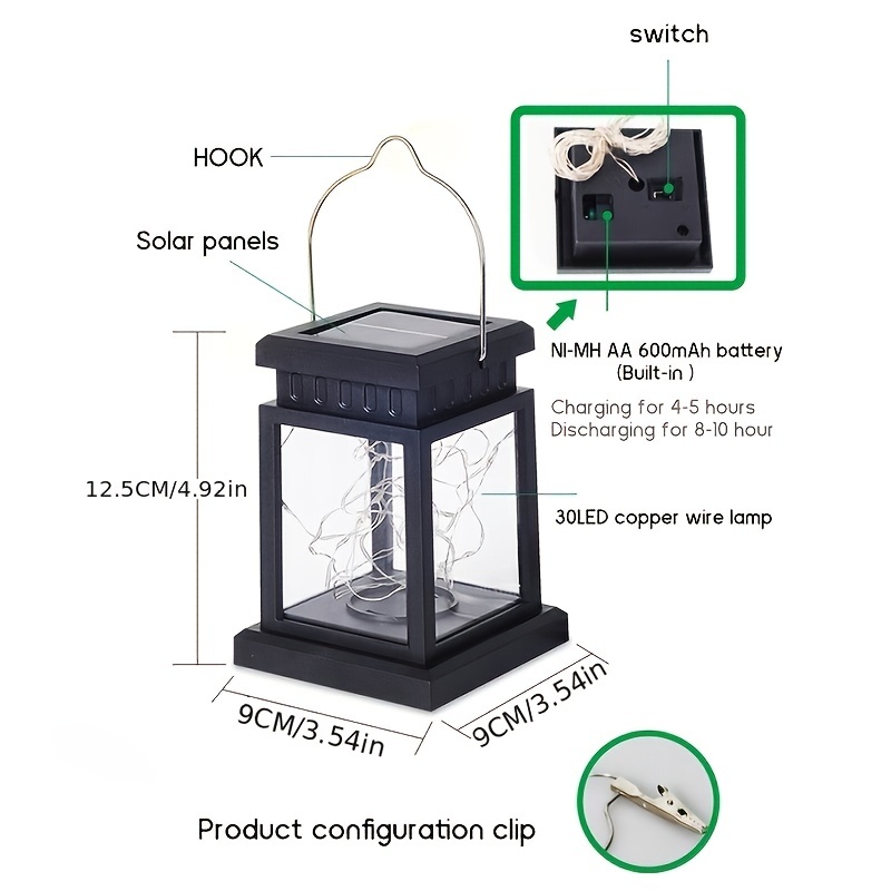Solar Lights Lantern Solar Yard Decorations Solar Christmas Decoration Waterproof Solar Light Garden Outdoor Hanging Decor