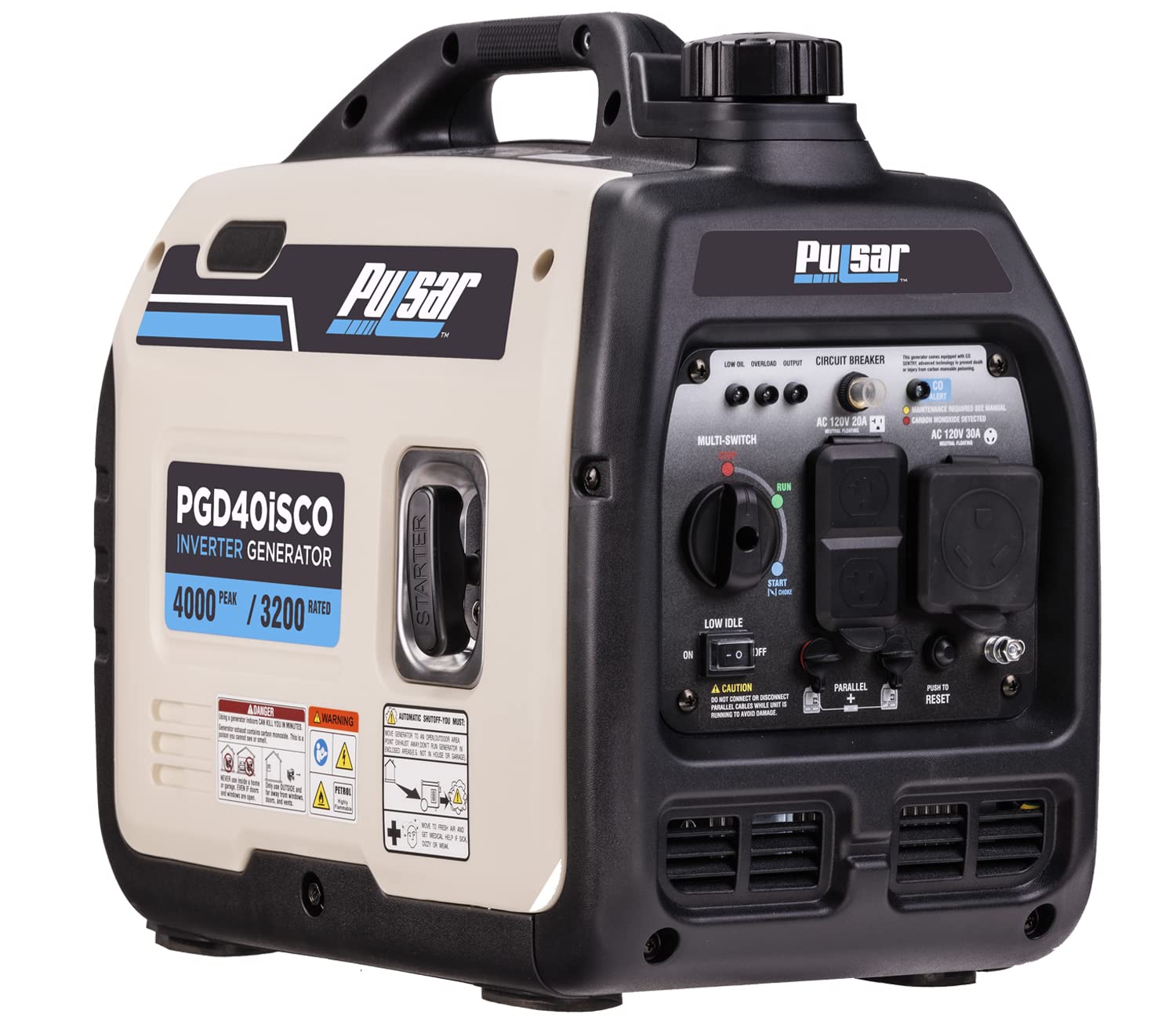Pulsar PGD40ISCO Generador inversor de gas portátil ultraligero y silencioso 4000W