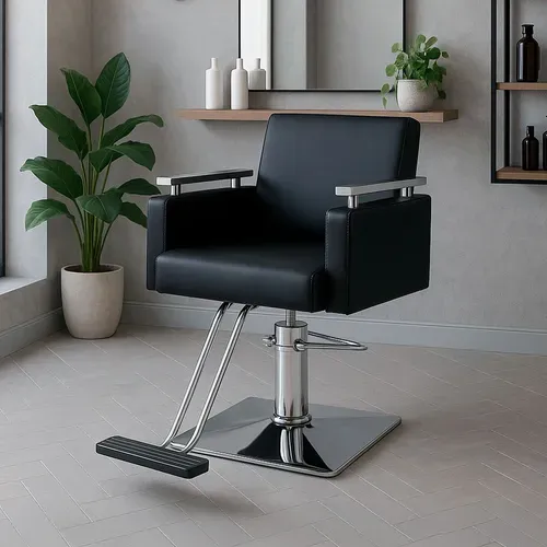 Sillon Silla Barberia Estetica Cuadrada 360° Moderna Color Rosa Tipo de respaldo Fijo Nanofort