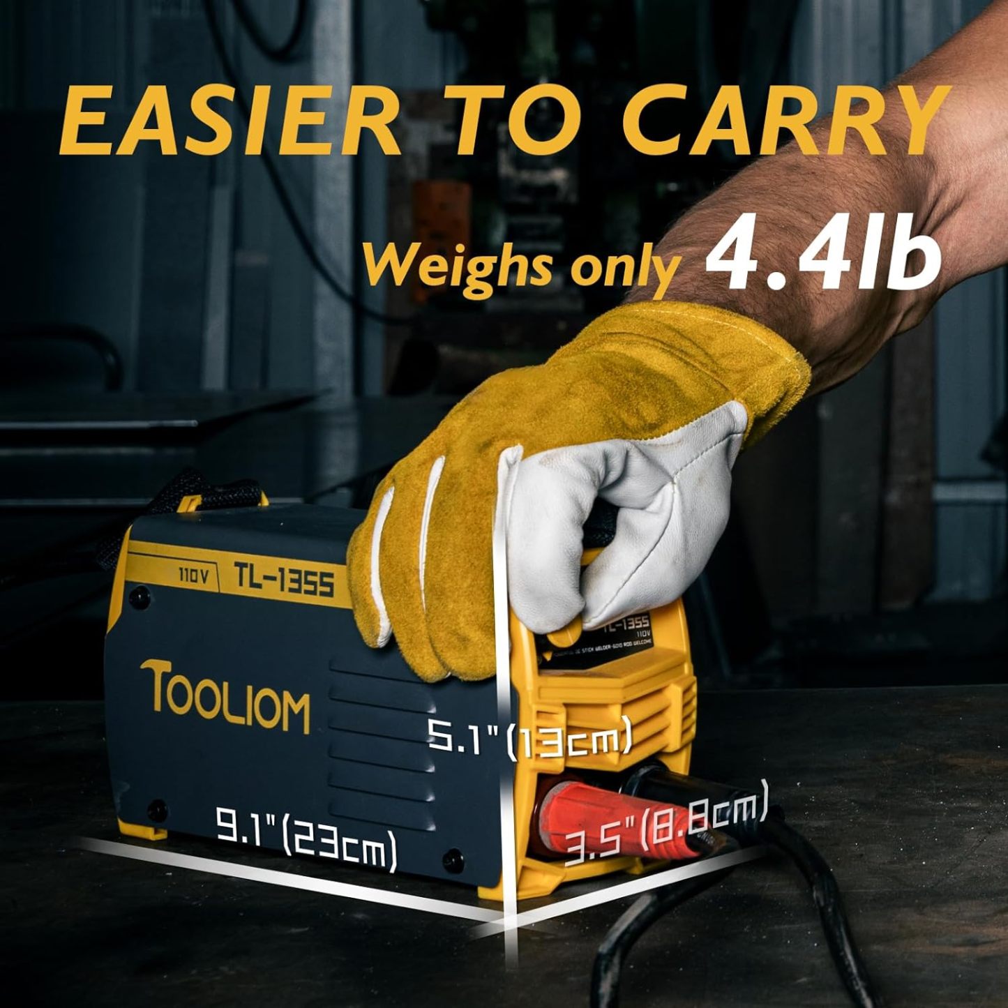 TOOLIOM - Soldadora de varilla 135A 110V/220V Máquina de soldar MMA ARC Soldadora DC inverter con pantalla digital Máquina de soldar portátil