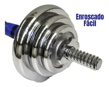 Kit Mancuernas Pesas - Barra Discos Ejercicio Gym 30kg/60lb