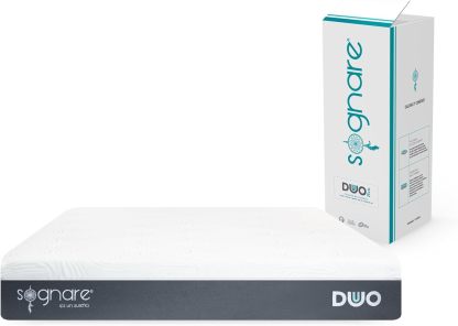 Sognare Duo 2.0 Colchón Tamaño Matrimonial Semi Firme Memory Foam, Funda Hipoalergénica Fácil de Limpiar. 100 Noches de Garantía.
