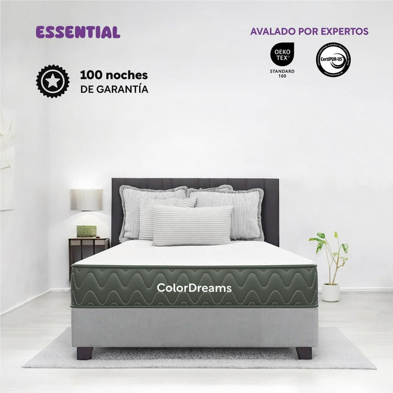Colchón Individual En Caja Essential 100x190x18 cm Memory Foam Hipoalergénico ColorDreams blanco 1 ColorDreams Premium Memory Foam