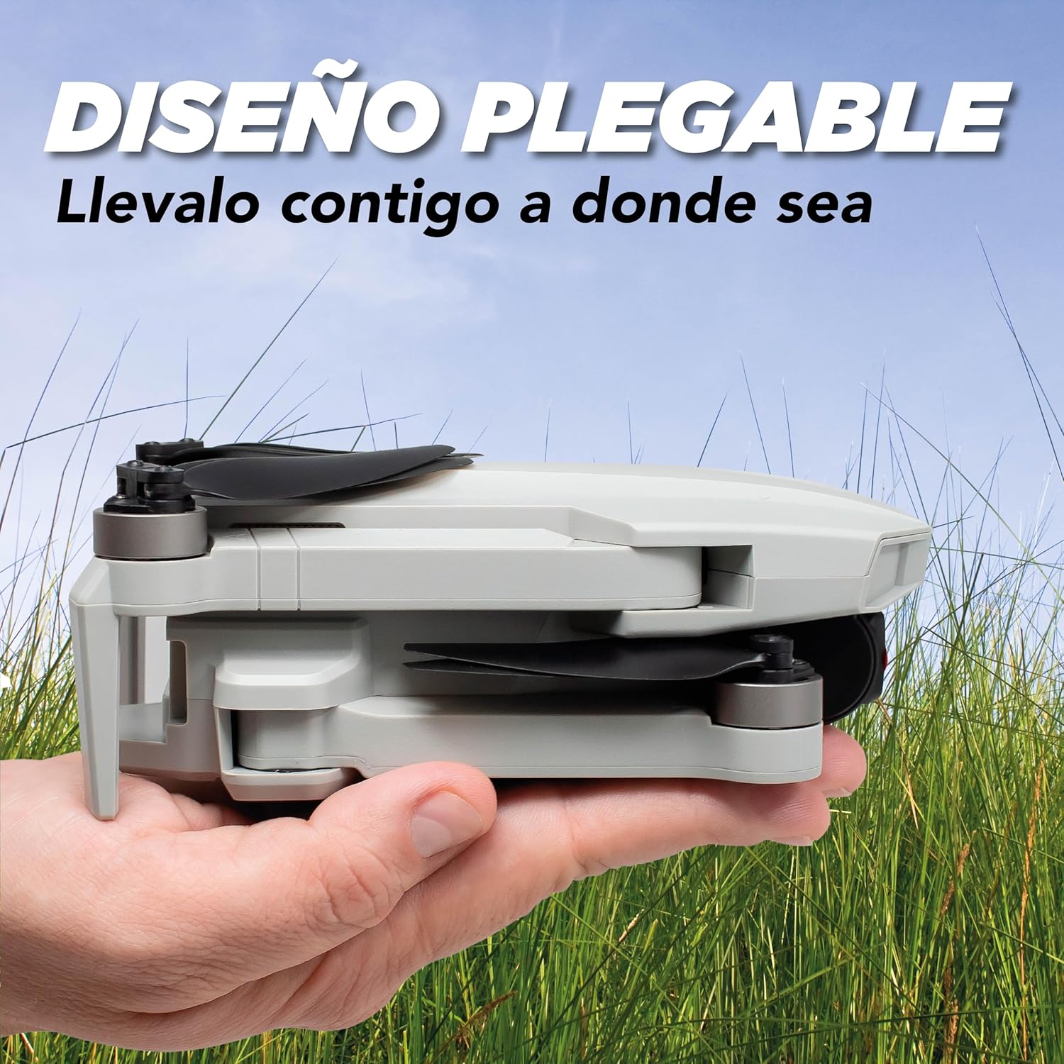 Binden - Drone Profesional B19 EIS, Cámara 2K, Sensor de Flujo Óptico, GPS, Barómetro, Quadcopter con Control Remoto, Funciones Inteligentes, 21 minutos de Vuelo - Gris Claro
