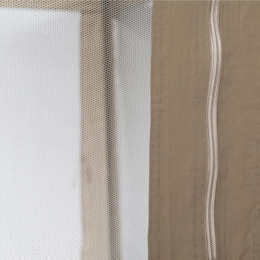 Toldo de restaurante color topo con mosquitera apto para terraza exterior patio 3 x 3 m