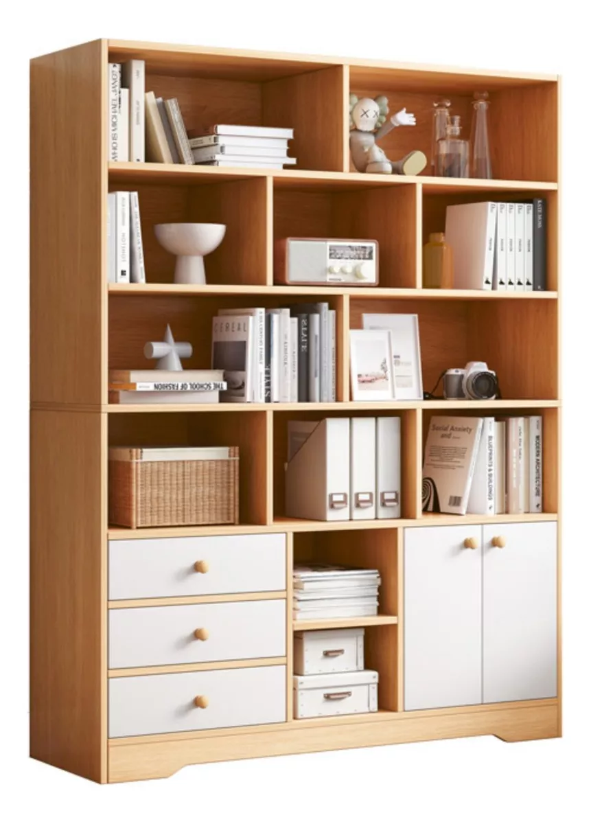 Librero - Estante- Diseño Minimalista With 3 Drawers 2 Door