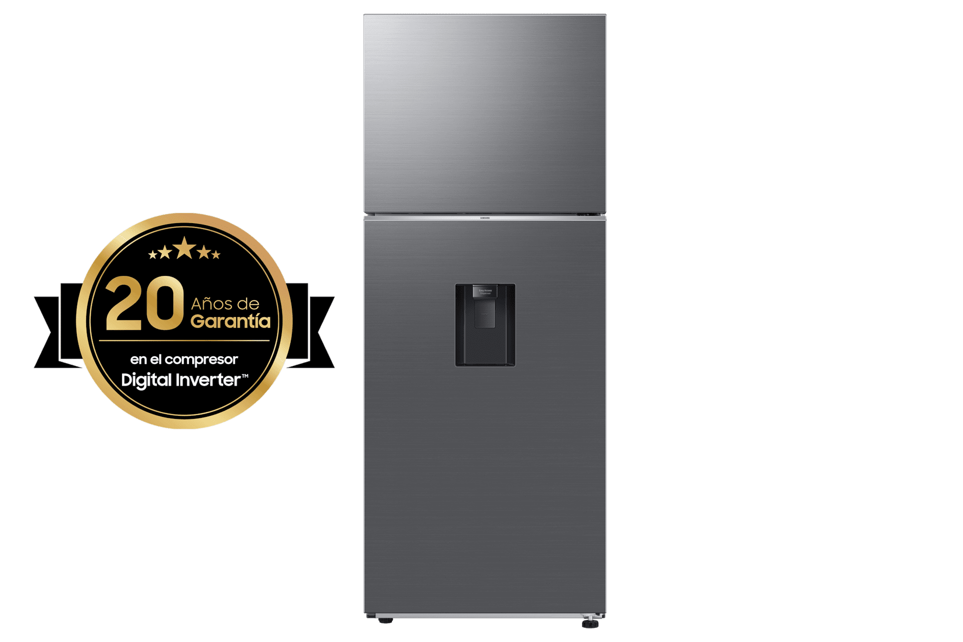 Refrigerador Top Mount 15 pies cúbicos, Despachador de agua, Acero elegante - Acero Acero Samsung Refrigerador Top Mount 15 pies cúbicos, Despachador de agua, Acero elegante