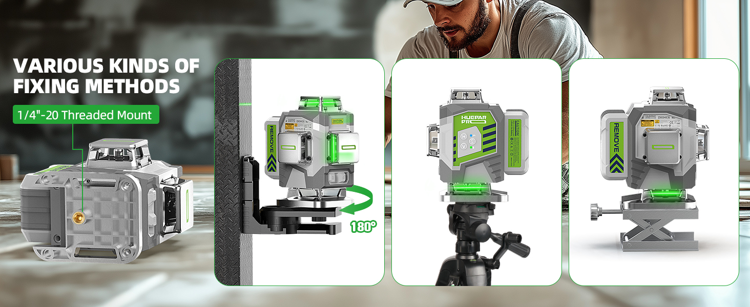 nivel l&aacute;ser de haz verde