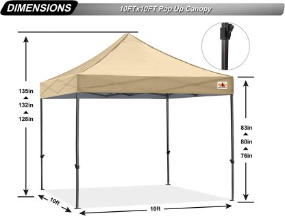 ABCCANOPY Kingkong-Series - Juego de Dosel instantáneo Comercial de 10 x 10 pies (Incluye Bolsa de Transporte de 30 Colores), Azul (Sky Blue)