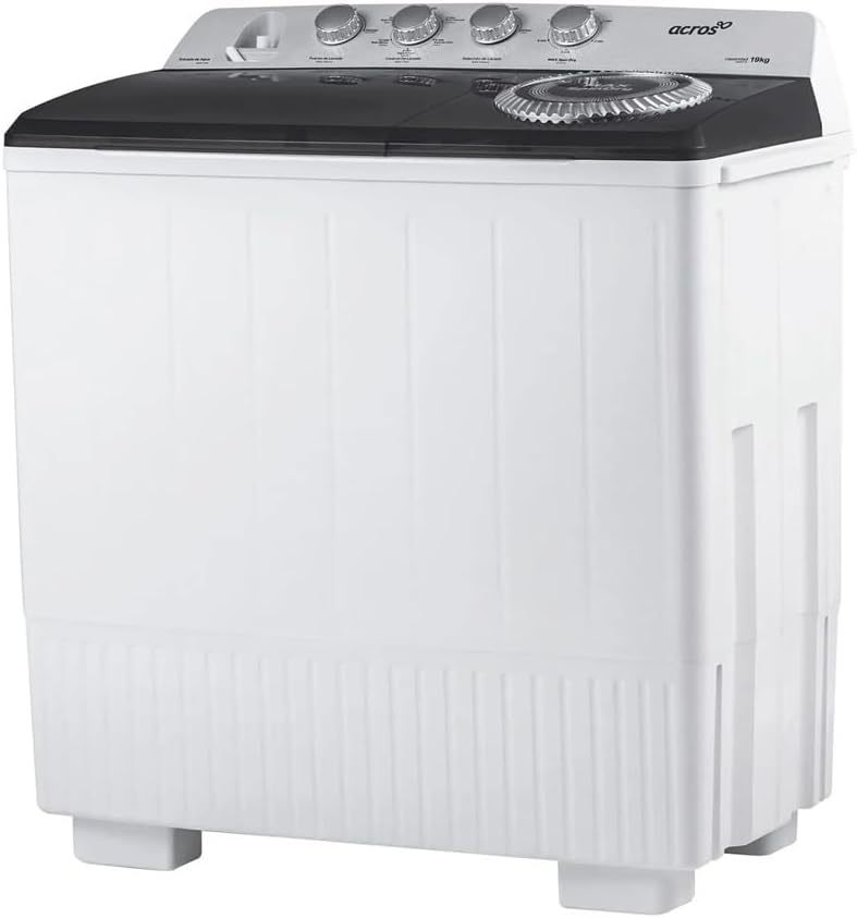 Lavadora Acros de 19kg Dos tinas Semiautomática MaxSpin Dry Blanca modelo ALD-1945JE