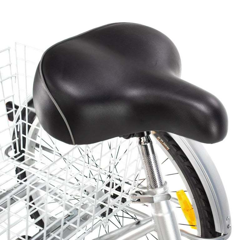Bicicleta R26 7 Velocidades Tricicleta con Canasta Trasera Gospel PL7001-P