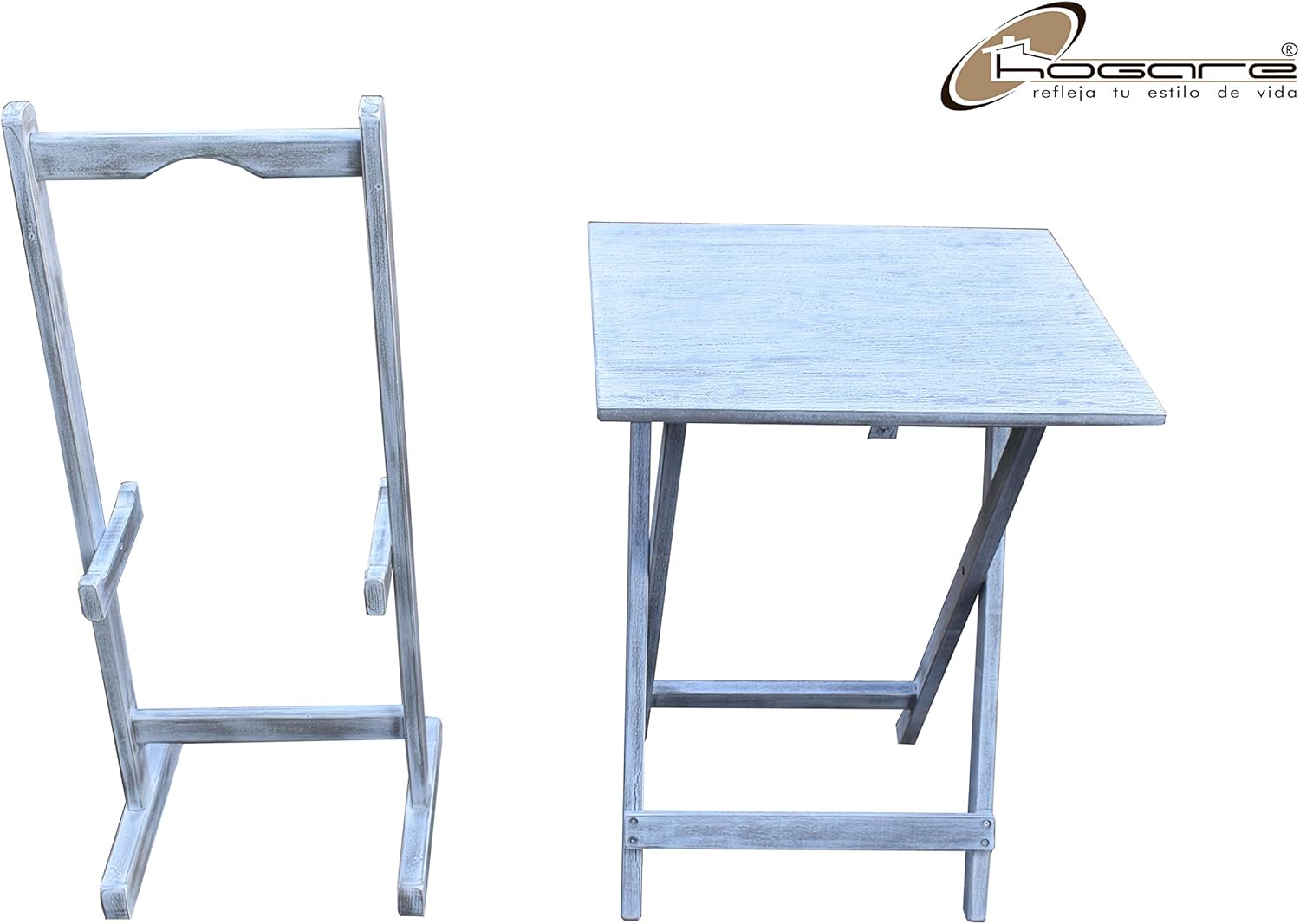 Hogare Mesas Plegables De Servicio con Base, Mesa, Mesa Auxiliar, Mesita, Juego de Parota (Chocolate)