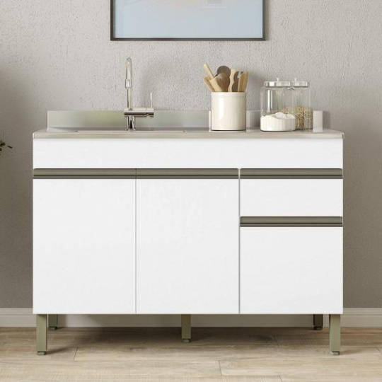 Mueble Mostrador 3 Puertas con Fregadero 150cm Lina K02 Supremo - Mpozenato